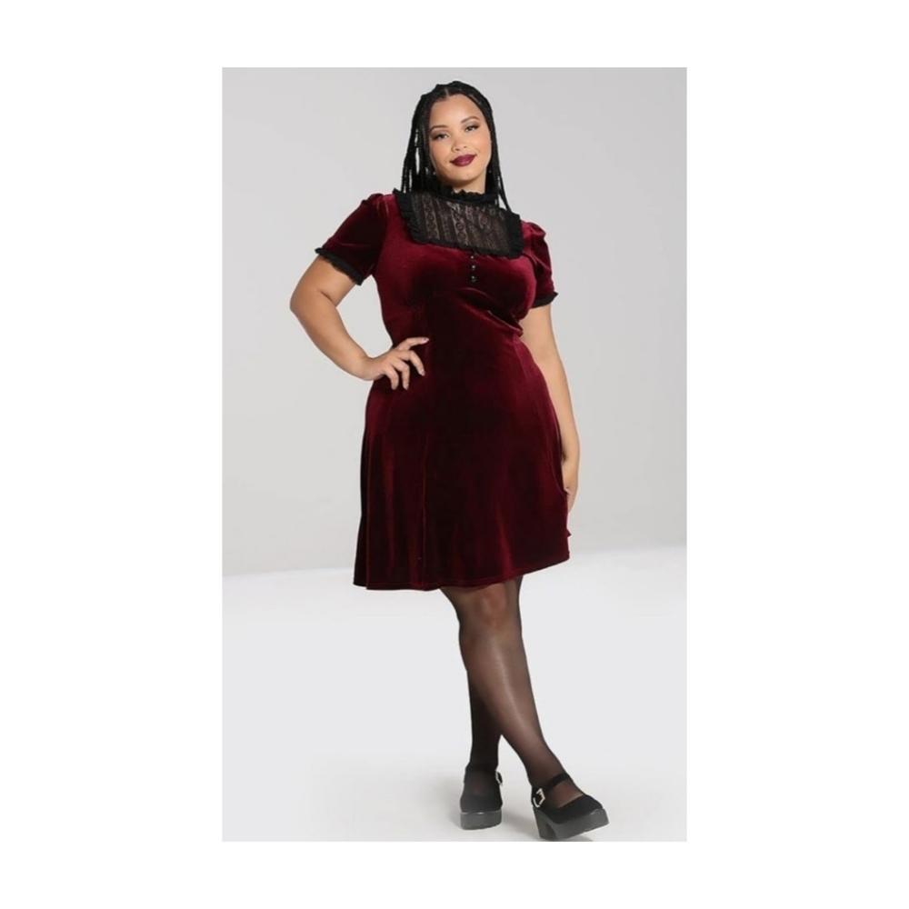 Hell Bunny Velvet & Lace Dress